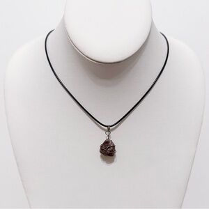 Dark Red Stone Necklace
